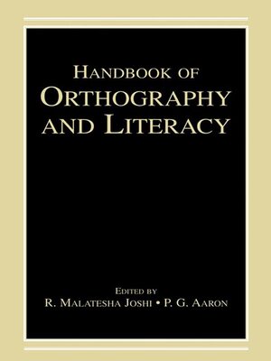 cover image of Handbook of Orthography and Literacy